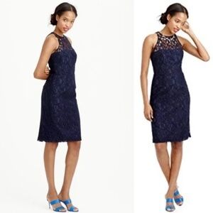 BLACK J.Crew Pamela Sheath Dress in Leavers Lace (Women's 6)